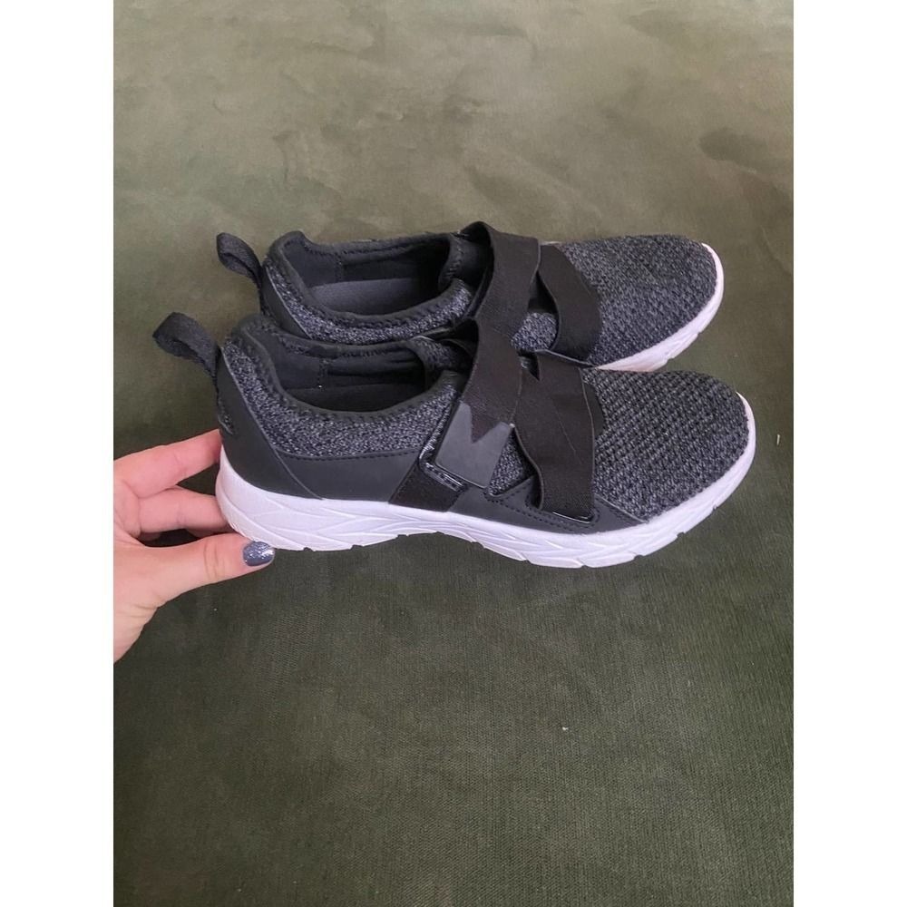WOMEN VIONIC AIMMY HOOK AND LOOP ATHLETIC CUSHIONED SNEAKER SHOES BLACK SIZE 6.5